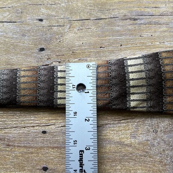 Bergamo New York One Size Mens Tie Gold and Black 58”x 3” - Picture 6 of 11